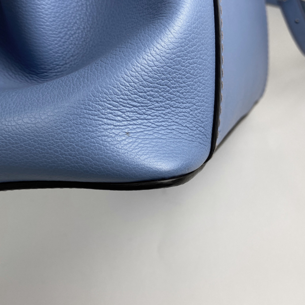 Cartier logo handbag, C de Cartier, 2-way shoulder bag, leather, blue, women's - Picture 3 of 5